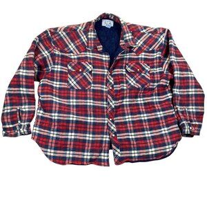 Vintage Alaska Wilderness Gear Shacket XXL Quilted Flannel Shacket 1959 Button U